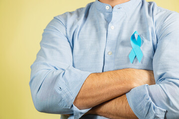 Support for cancer awareness through the blue ribbon campaign for men