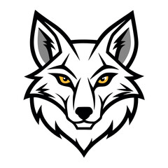 Fototapeta premium coyote-head-line-art-on-white-background (1).eps