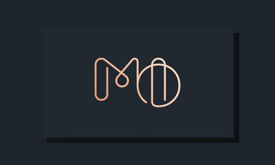 Minimal clip initial letter MO logo