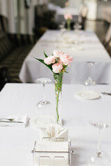 Elegant Table Setting With Flowers