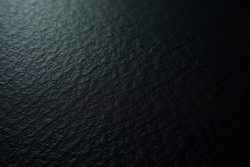 Deep black leather, smooth surface, subtle grain , matte, glossy