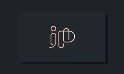 Minimal clip initial letter JP logo