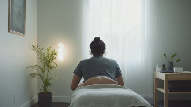 Nerve therapy session in a serene therapy room. Featuring relaxation and healing