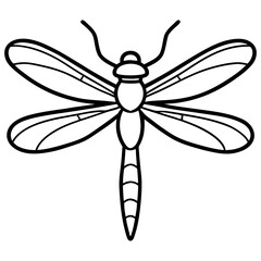 Fototapeta premium Fine Line Dragonfly Design