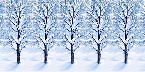 Obraz premium winter magic eye stereogram 