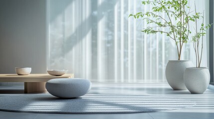 Nerve therapy session in a tranquil, minimalist wellness room. Featuring relaxation and healing