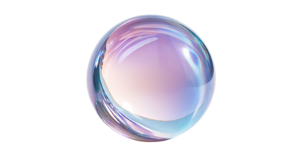 Beautiful Transparent Sphere with Soft Reflections