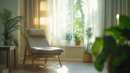Nerve therapy session in a tranquil wellness clinic. Featuring comfort and healing