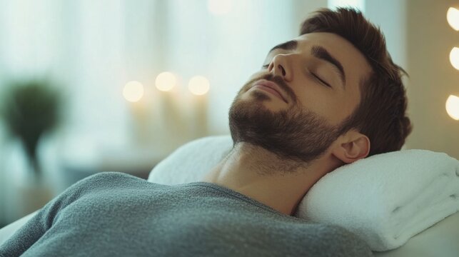 Nerve therapy session in a tranquil wellness room with a therapist. Featuring comfort and relaxation