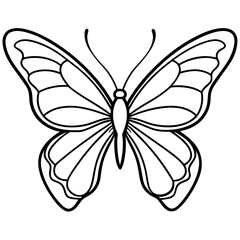 Floral Wing Line Art