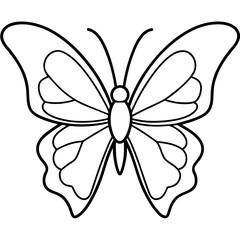Floral Wing Line Art