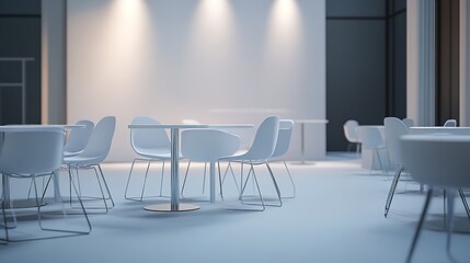 Set of Realistic Trade Show Chairs and Tables

