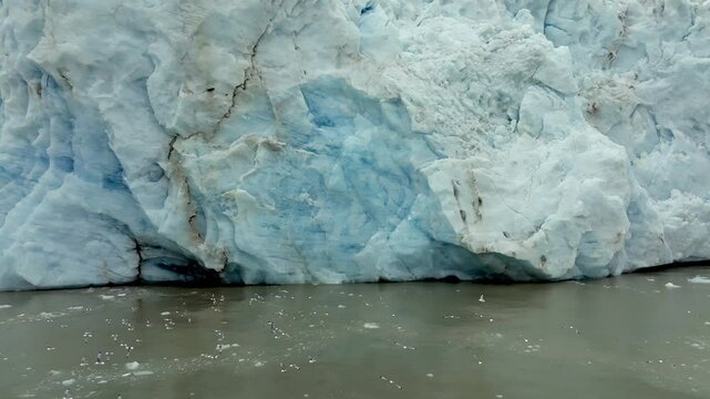 Arctic circle massive icecap and arctic ocean, Aerial view