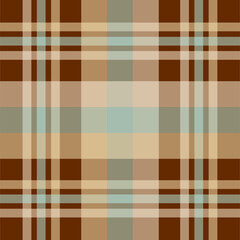 Seamless tartan plaid pattern in earthy tones. Classic checkered textile design perfect for fabric, wallpaper, backgrounds, and digital prints. High-quality vector and tileable repeat pattern.
