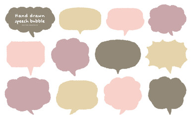 ほっこり可愛い♪ 手描きのふきだしイラスト