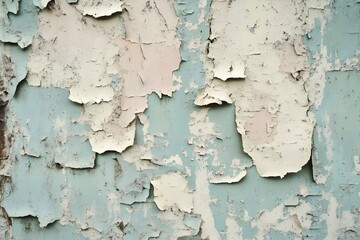 Obraz premium Faded view full of character, peeling paint texture showing history and age in every layer