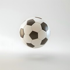 Obraz premium 3D Rendered Soft Soccer Ball Icon Floating on Clean White Background