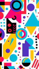 abstract pattern geometric shapes design poster background