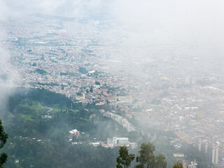 Summer view of Bogota, Columbia