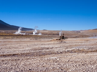 El Tatio geyser valley in Atacama desert, Chile