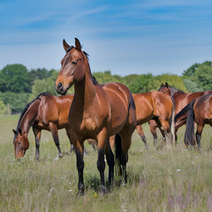 Obraz premium horse and foal