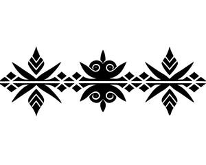 Obraz premium set of ornamental elements for design. tribal divider border pattern seamless