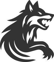 A fox snarling with bared teeth vector
