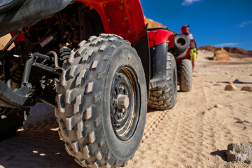 Explore the Sinai desert on a quad motorbike safari in Sharm el Sheikh, Egypt for an unforgettable adventure © Anat art