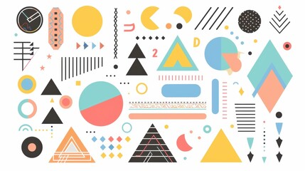 Unleash Creativity with the Mega Set of Memphis Design Elements