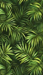 A lush green arrangement of palm fronds creates a beautiful design
