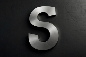 letter ''S'' in silver tones
