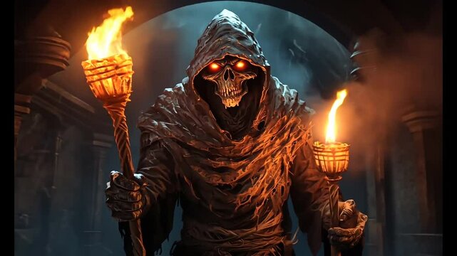 devil for halloween on dark background