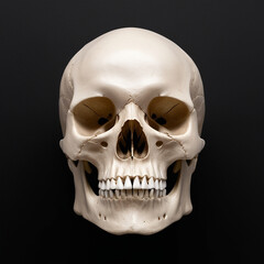 Obraz premium human skull on black background
