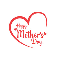 Happy mothers day typoghraphy design