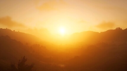 Obraz premium Enchanting sunrise over the majestic mountains captivating landscape scene