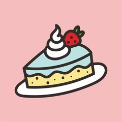 Various Cake Minimalism Illustration