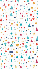 Obraz premium watercolor nursery style triangles and squares pattern abstract graphic poster background