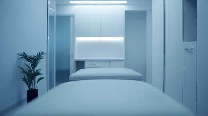 Nerve therapy treatment in a minimalist clinic. Featuring relief and comfort