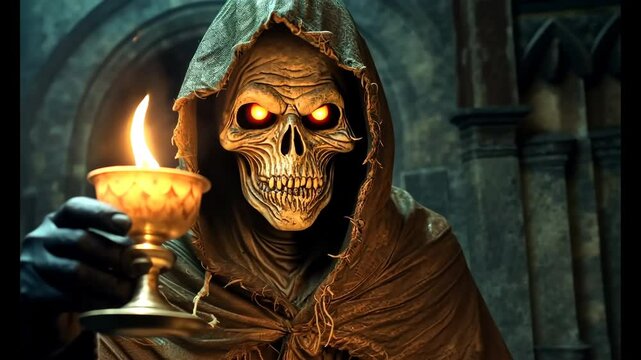 devil for halloween on dark background