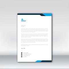Letterhead design template for business. Simple and fist class letterhead design. Print for ready free download.