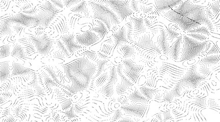 Abstract grunge texture effect, scratch and dust particle grain on white background. White topography topology vector white background fresh contour map texture backdrop digital print texture.