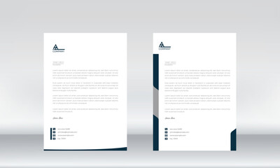 Letterhead design template for business. Simple and fist class letterhead design. Print for ready free download.