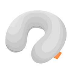 Travel Neck Pillow Illustration Isolated on White Background