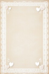 Decorative lace border background poster template
