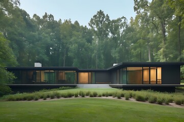 Modern House in Forest, Exterior View