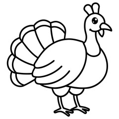 Graceful Turkey Drawing