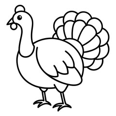 Graceful Turkey Drawing