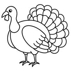 Graceful Turkey Drawing