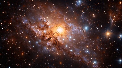 Fototapeta premium Cosmic Nebula Cluster, Interstellar Gas Clouds, Deep Space