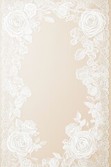 Decorative lace border background poster template